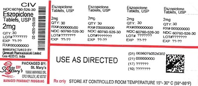 Eszo (Eszopiclone 60760 526 30)